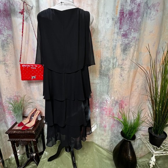 📌SL Fashions Timeless Cocktail - Party - Semi Formal  Dress Flower Petals Optic - Picture 2 of 16